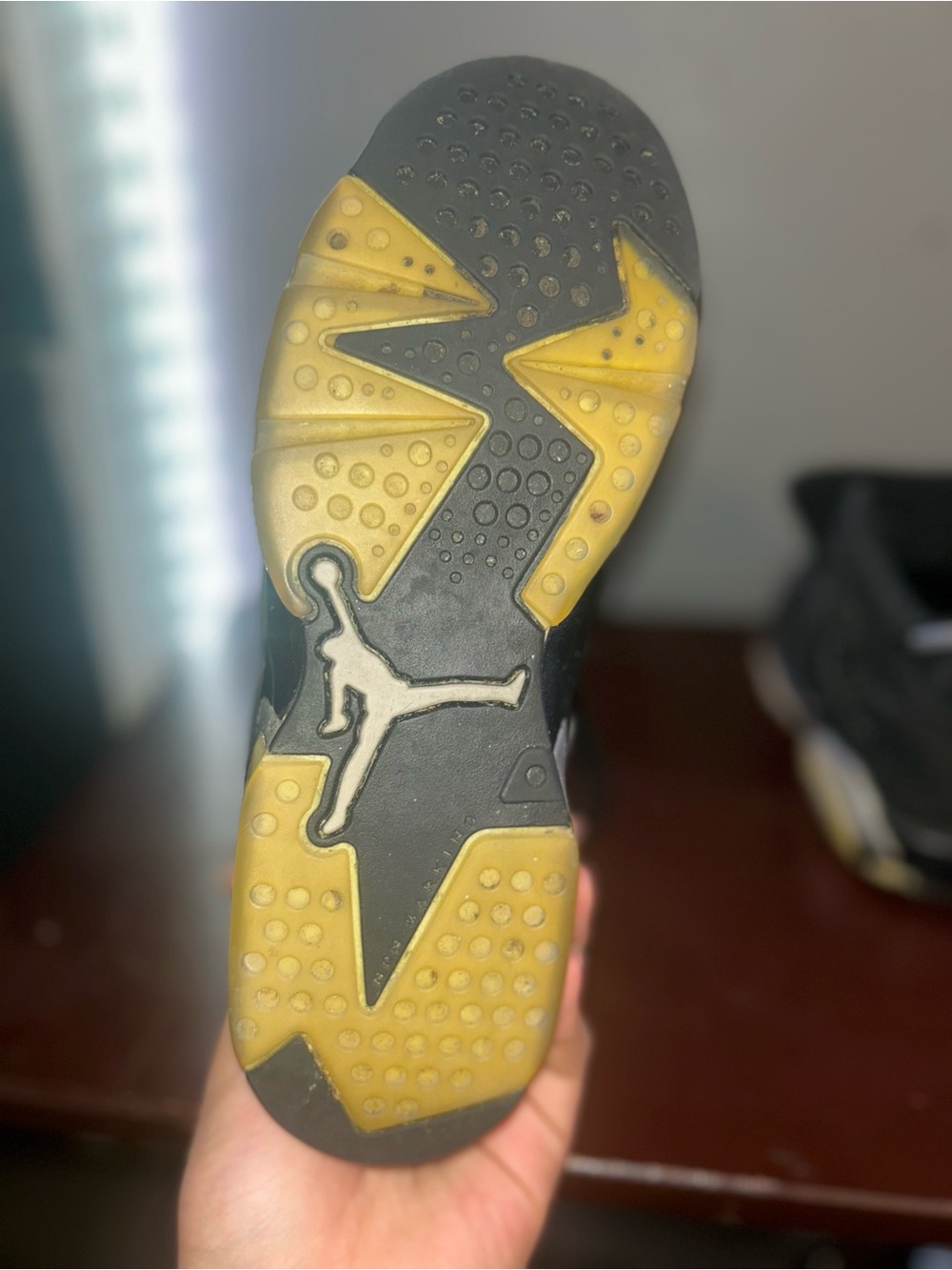 Jordan sneaker sole — Black and Yellow